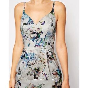 NWT! ASOS Floral Printed Hitchcock Pencil Dress.